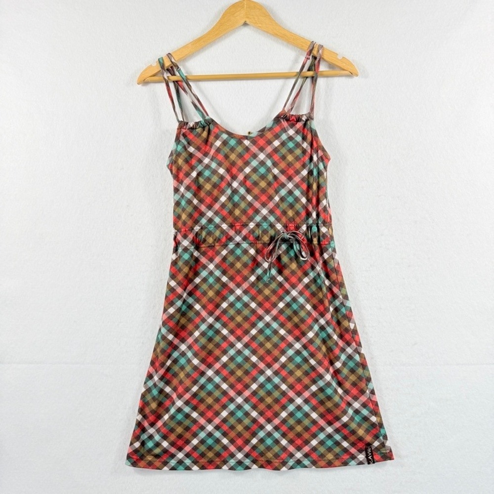 Kavu Plaid Sun Dress Womens XXS Multicolor Gorpcore Cabincore Outdoors Retro
